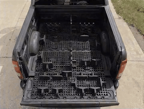 Cargo Butler — the full kit loaded in a truck bed